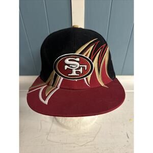 VTG San‎ Francisco 49ers Sharktooth Snapback Hat NFL Team Apparel Cap HTF *dusty